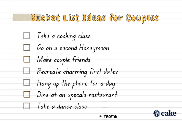 Bucket List ideas for couples